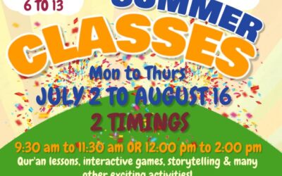 ISLAMIC CENTRE OF OSHAWA – KIDS SUMMER CLASSES