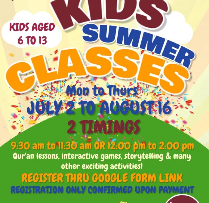 ISLAMIC CENTRE OF OSHAWA – KIDS SUMMER CLASSES